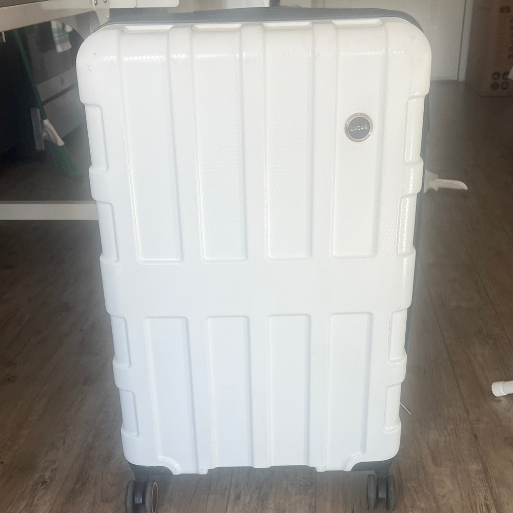 UCLA White Rolling Suitcase